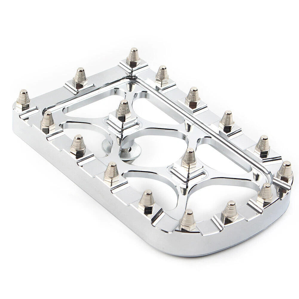 Chrome MX Style Large Brake Pedal Pad Cover for Harley Electra Glide (2014–2023)