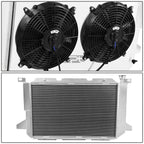 3-Row Aluminum Racing Radiator + Fan Shroud for Ford F150/F250 SD (1985–1996)