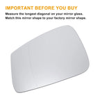 Left Side Heated Mirror Glass for BMW 1 Series F20 F21 (2011–2019)