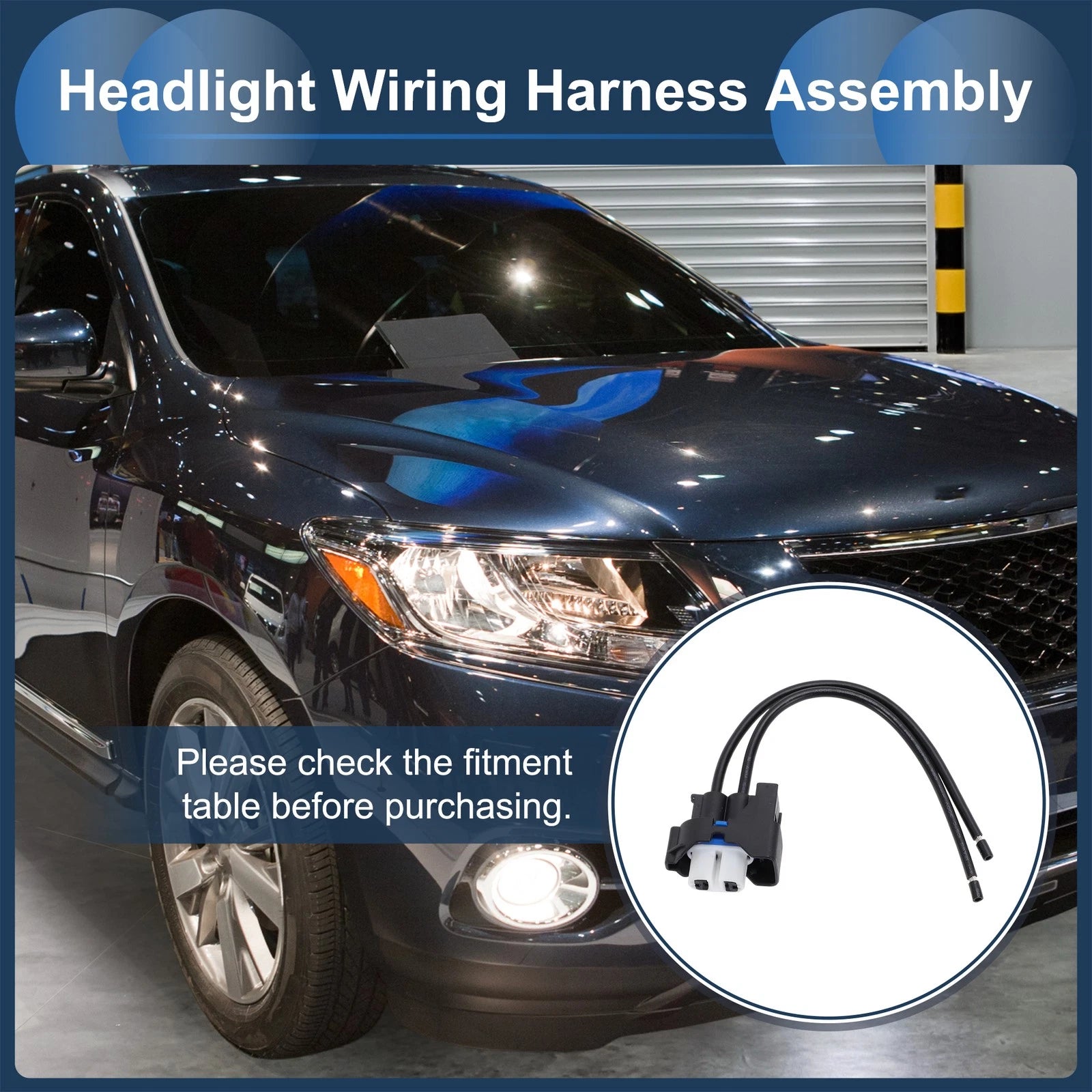 Headlight Wiring Harness Assembly for Ford Mustang (2015–2017) Fog Lights
