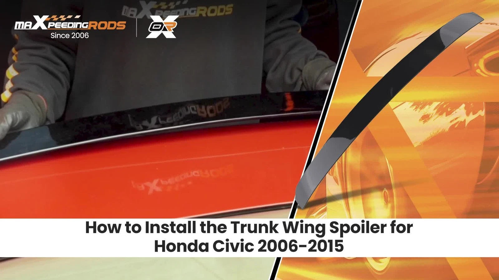 Glossy Black Roof Spoiler for Honda Civic Sedan (2006–2015)