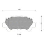 Rear Disc Brake Pad Set for Toyota Kluger (2007–2014)