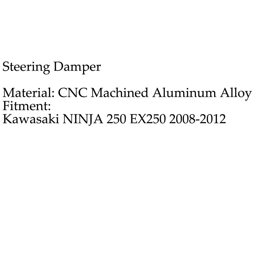 Steering Damper Stabilizer for Kawasaki Ninja 250 EX250 (2008–2012) Black T9