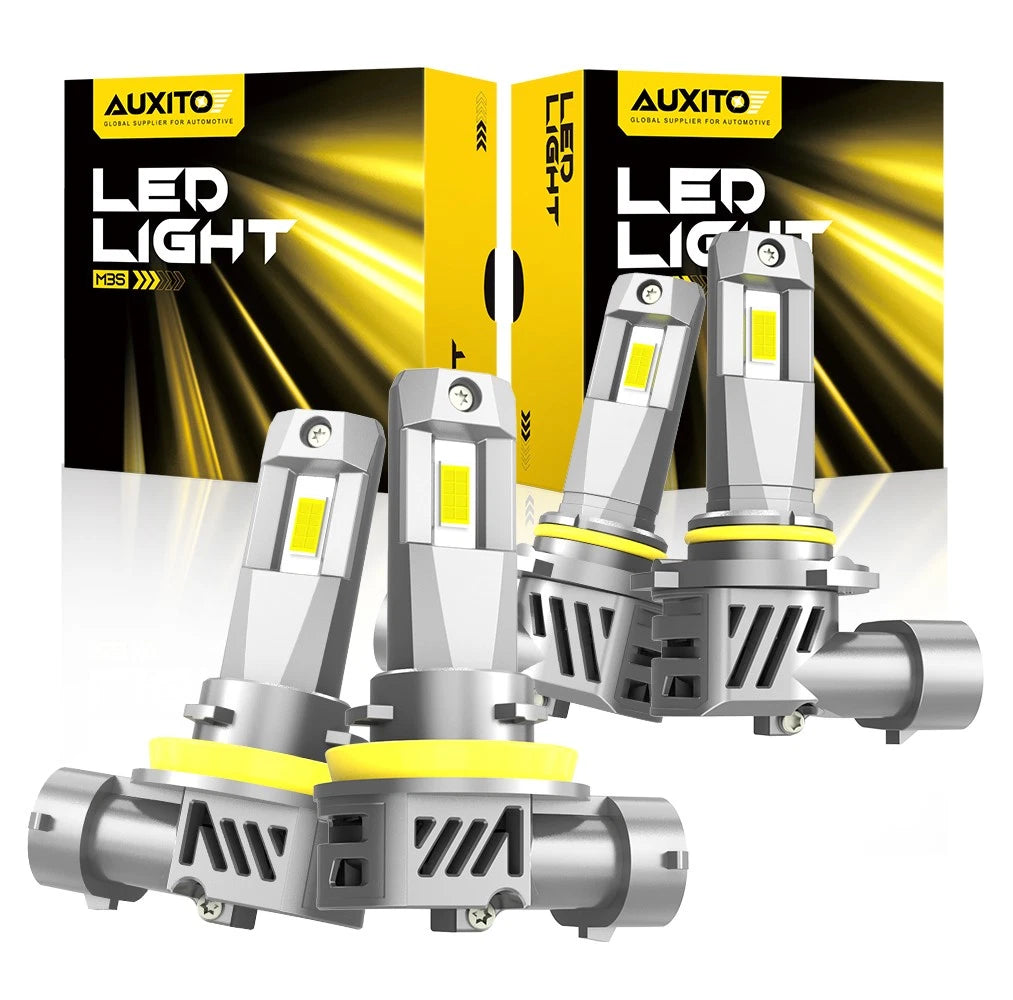 Set of 4 AUXITO 9005 H11 LED Headlight Bulbs for Various Vehicles