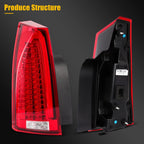 Left Side LED Tail Light for Cadillac CTS (2008–2014)