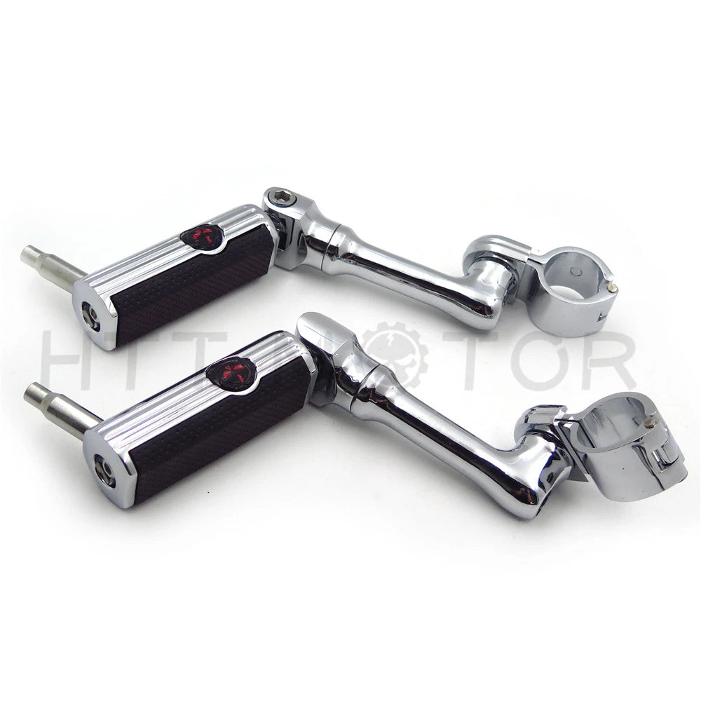 Gear Skull 1.5" Footpeg Mounting Kit for Chrome Long Angled