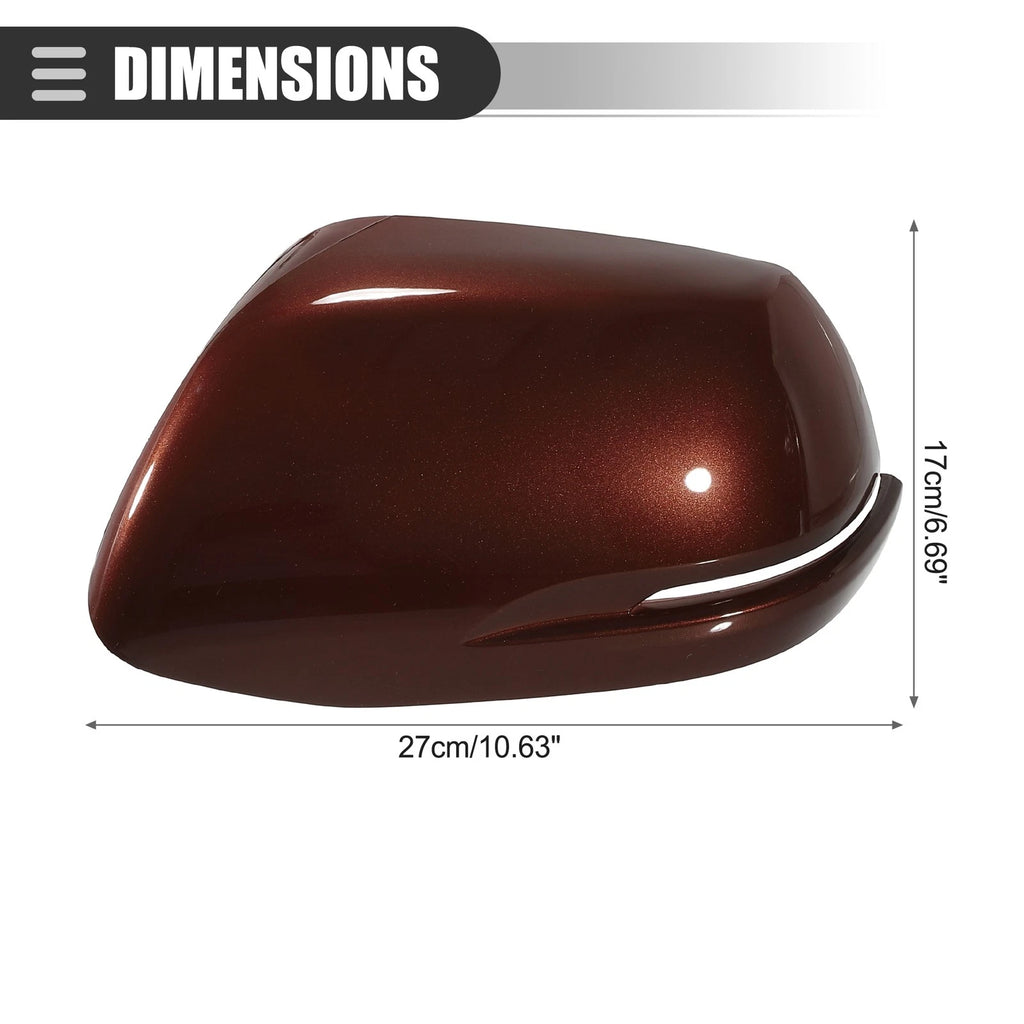 Left Side View Mirror Cover Trim for Honda CR-V (2012–2016) ABS Brown