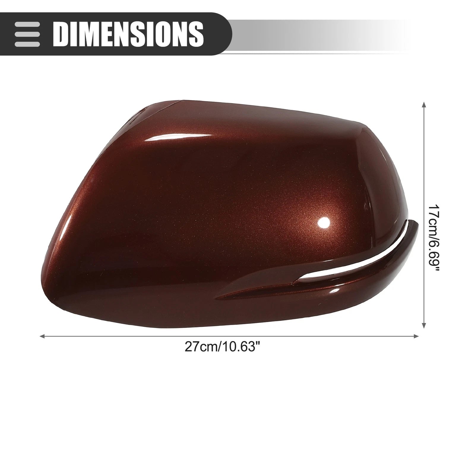 Left Side View Mirror Cover Trim for Honda CR-V (2012–2016) ABS Brown