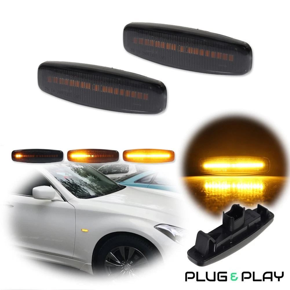 Sequential LED Side Marker Blinker Light for Infiniti M35 M45 FX35 G35 G37