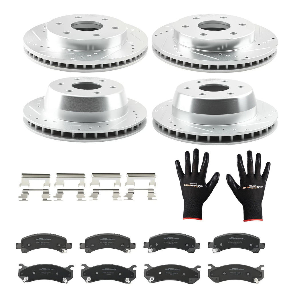 Brake Disc Rotors + Pads Kit for Cadillac Escalade/Chevy Tahoe (2002–2006)