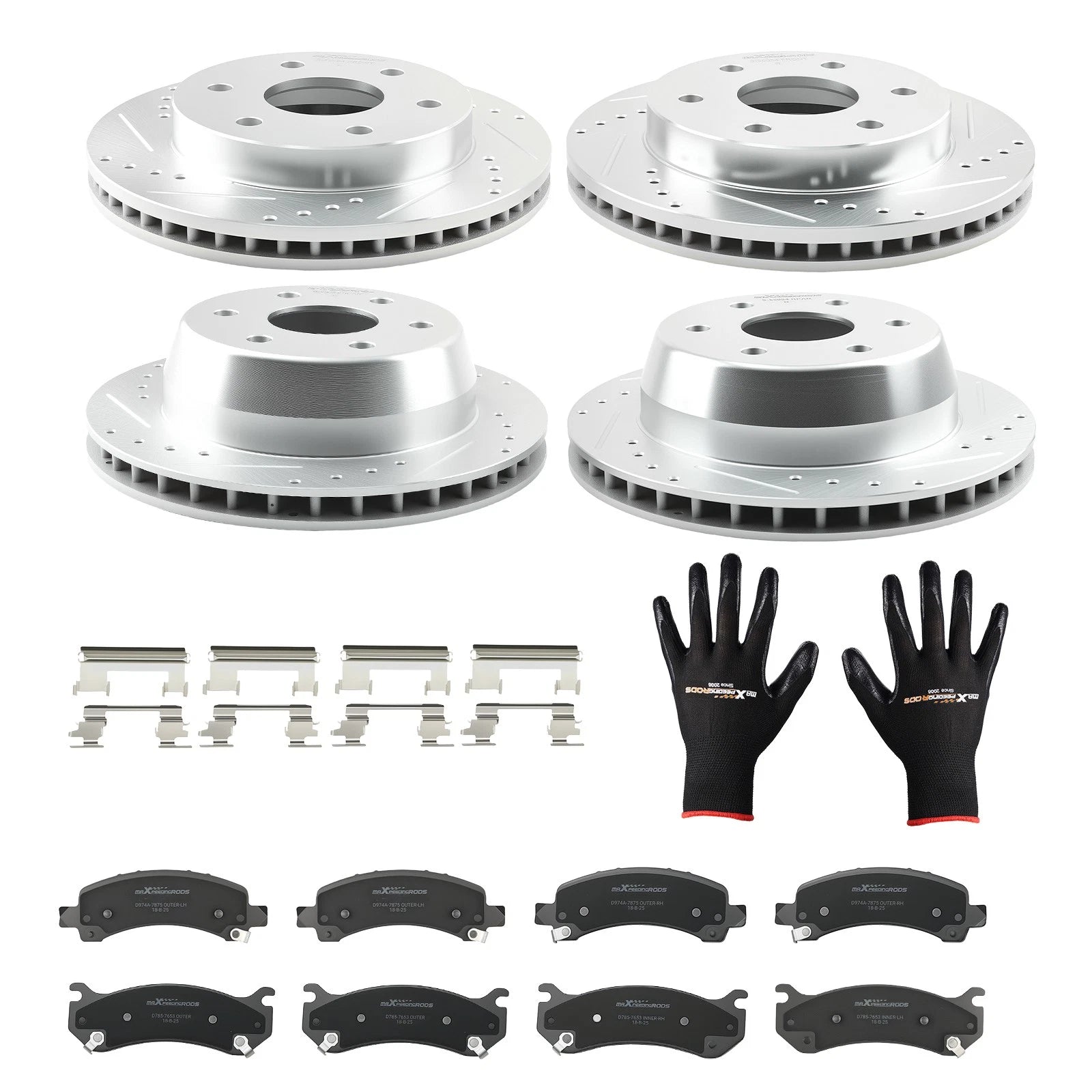 Brake Disc Rotors + Pads Kit for Cadillac Escalade/Chevy Tahoe (2002–2006)