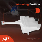 Windshield Washer Reservoir w/ Pump & Cap for Toyota Corolla (2009-2013)