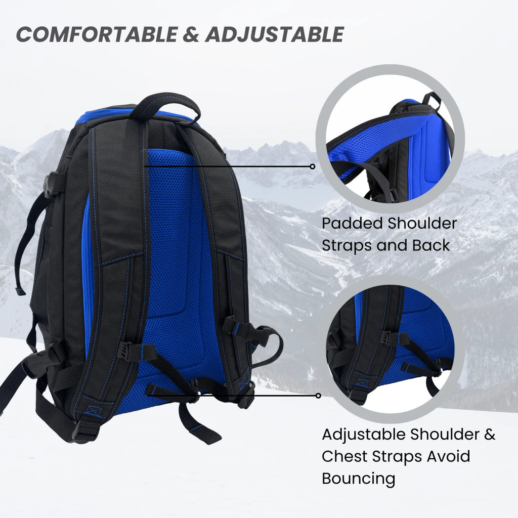 50L Ski Snowboard Boot Bag Backpack for Gear and Accessories