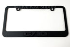 Matte License Plate Frame Gray w Black Outline Script for Chevy C10 (1969–1972)