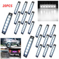 20x Smoked White LED Rock Lights for Jeep (Offroad Truck UTV ATV)