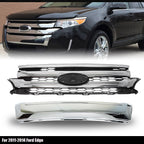 Front Upper Grille Mounting Trim Molding for Ford Edge (2011–2014) Chrome
