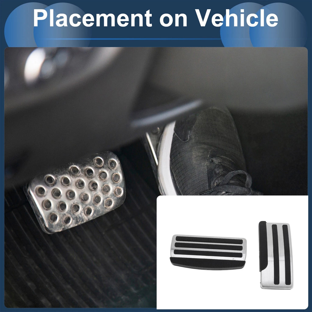 Set of 1 Automatic Footrest Pedals Cover for Nissan Frontier (2022–2024) Silver Tone
