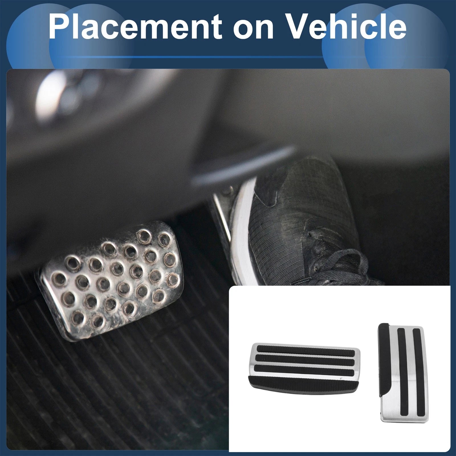 Set of 1 Automatic Footrest Pedals Cover for Nissan Frontier (2022–2024) Silver Tone