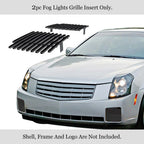 Fog Light Cover for Cadillac CTS (2003-2007) Stainless Black Billet Grille Insert