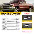 Set of 4 Chrome Door Handle Covers for Chevy Silverado GMC Sierra 1500 2500 3500 (2007–2013)