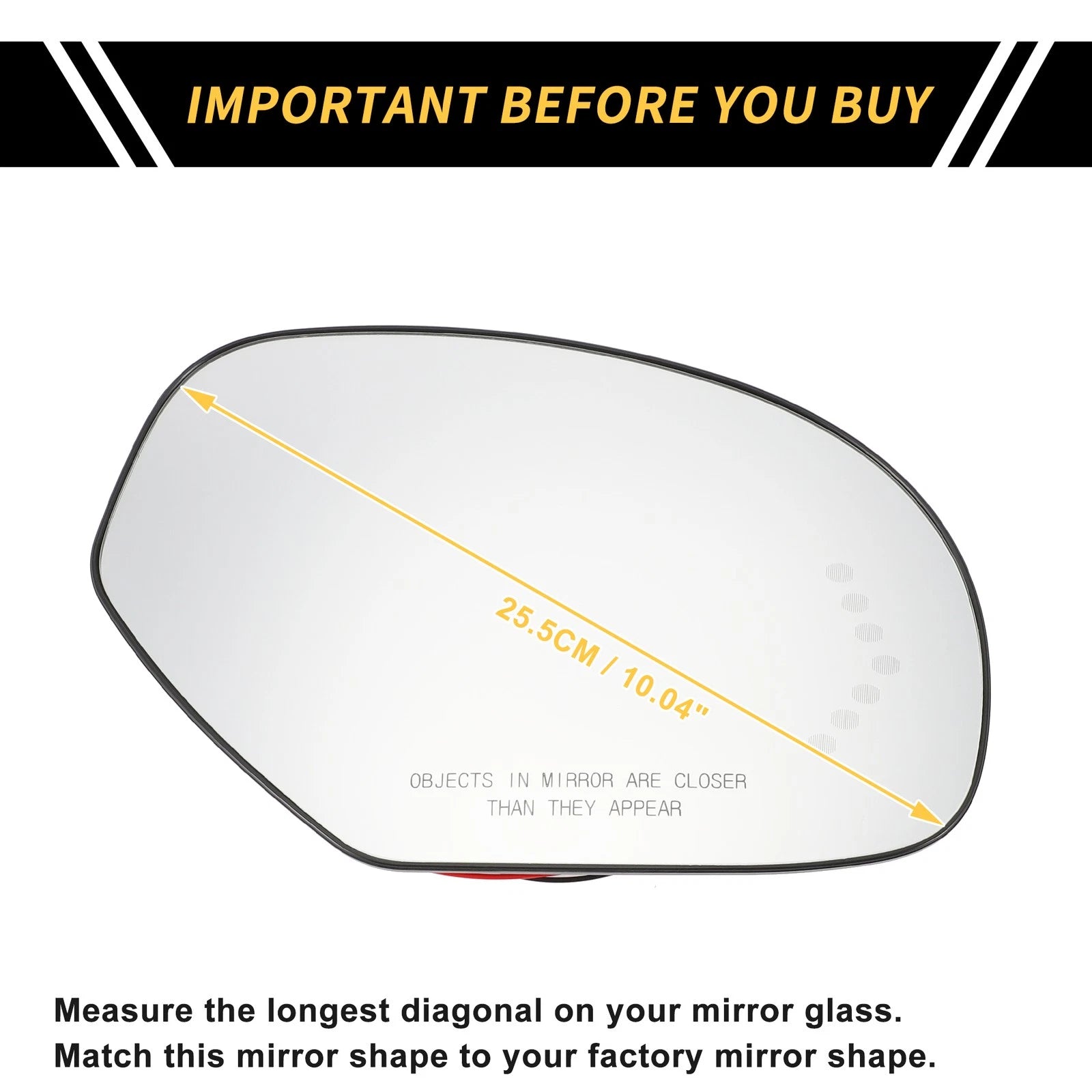 Heated Right Mirror Glass for GMC Sierra 2500 3500 HD (No. 15886196)