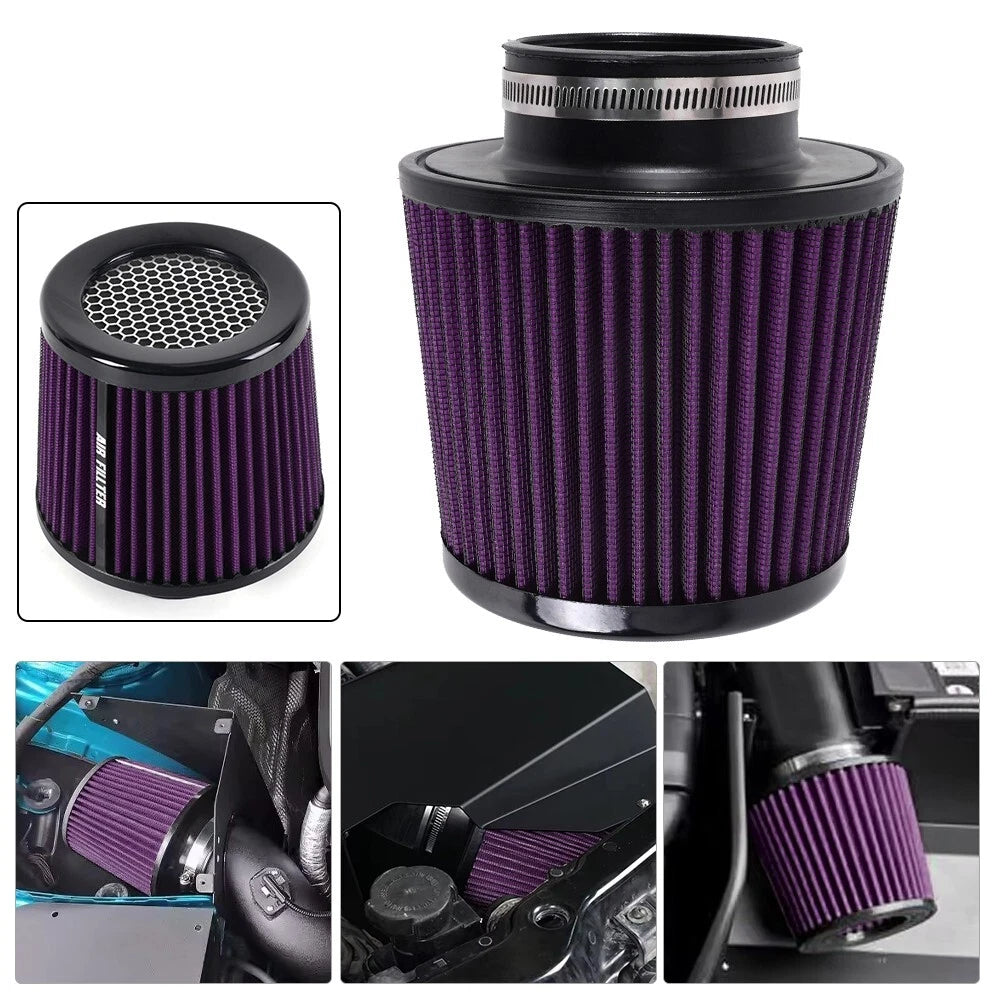 3" 76mm Purple High Flow Inlet Cold Air Intake Filter for