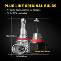 AUXITO H11 H8 H16 LED Headlight Fog Light Kit for