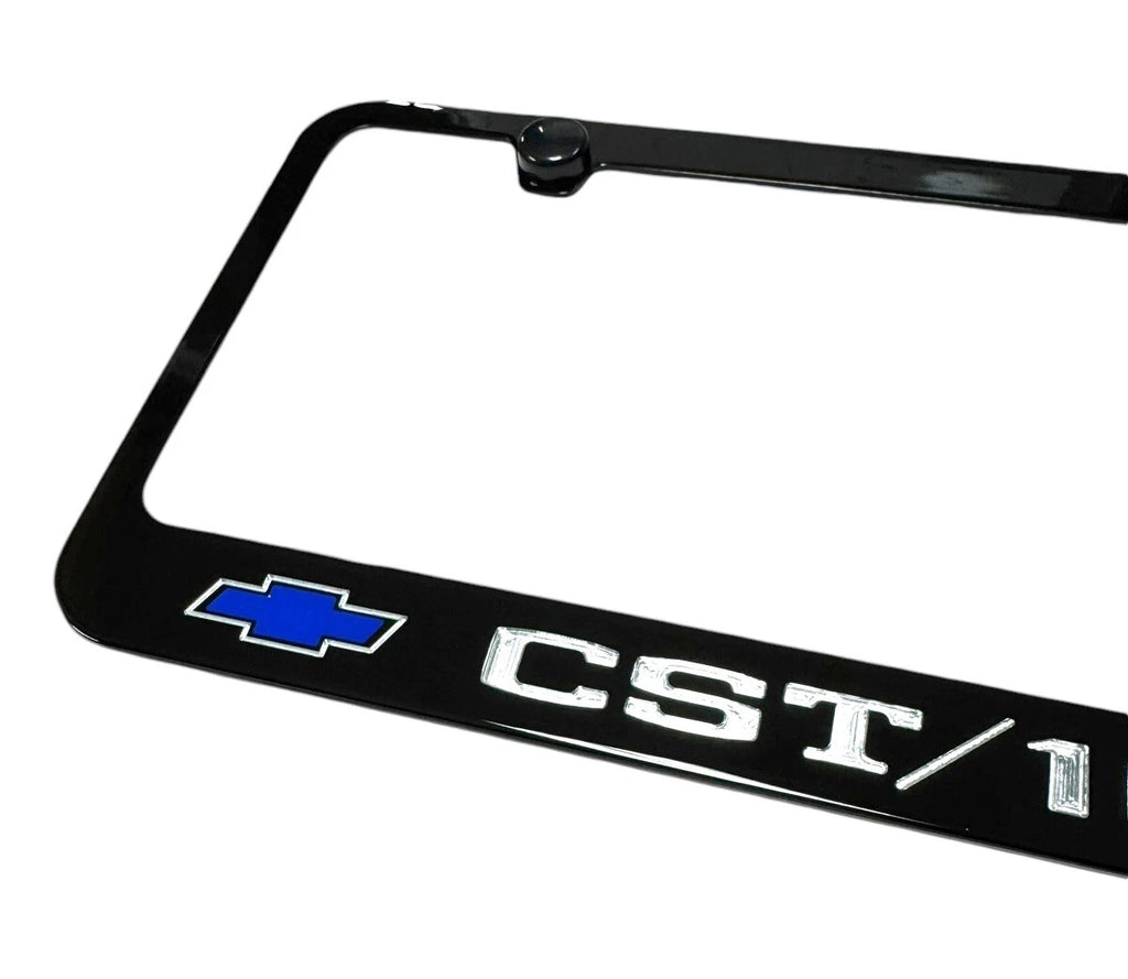 License Plate Frame Premium Engraved for Chevrolet CST 10 Blue Bowtie (1968–2000)