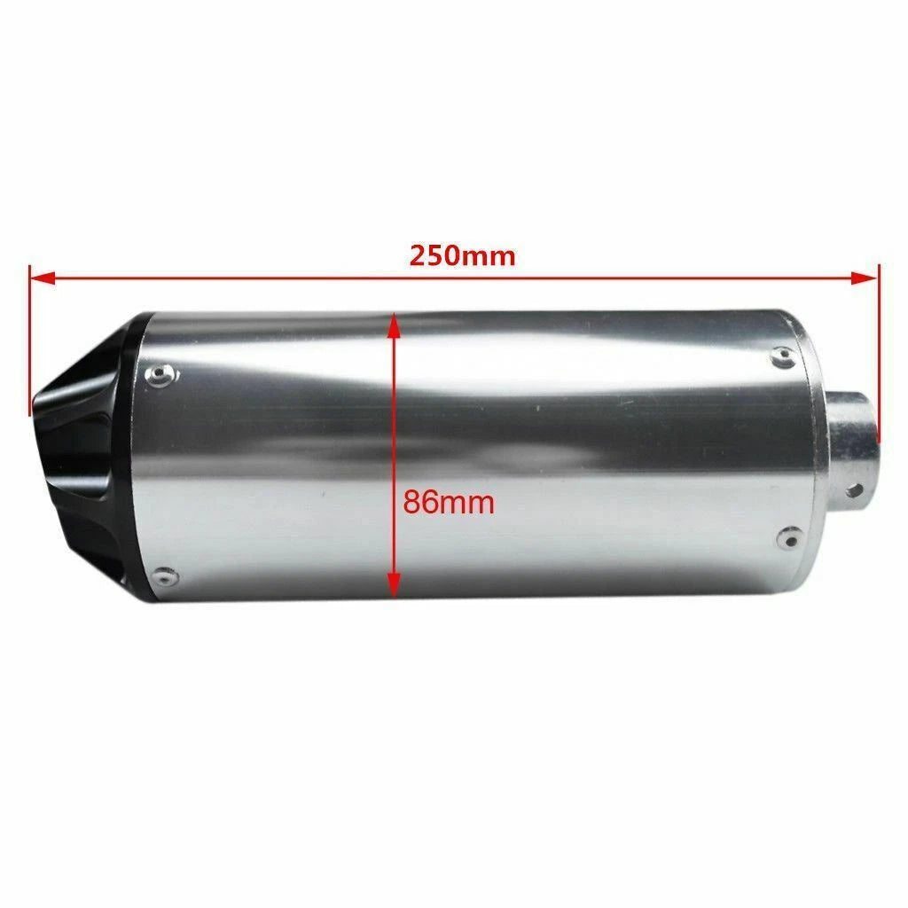 28mm Black Alloy Exhaust Muffler for PIT Trail Dirt Bike (125cc–150cc)