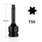 Socket Adapter T-shaped Sleeve Driver Star Bit T20-T100