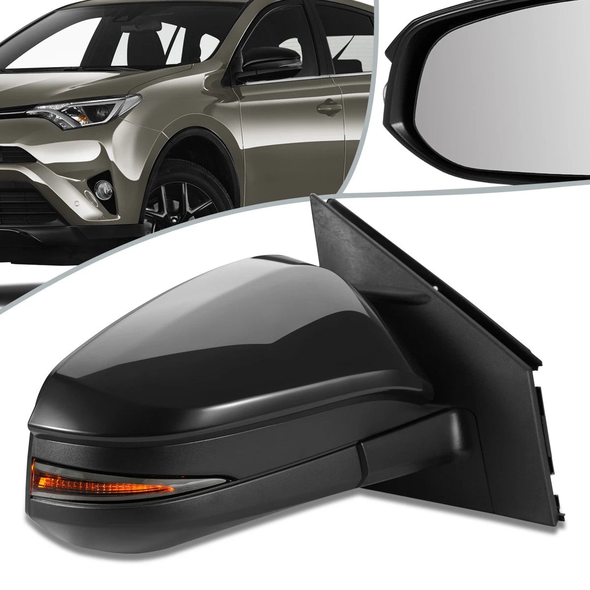 Power Heated Turn Signal Right Side Mirror for Toyota RAV4 (2015) TO1321362