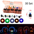 Set of 30 T5 Instrument Panel Light Bulb Sockets for Car Dash LED
