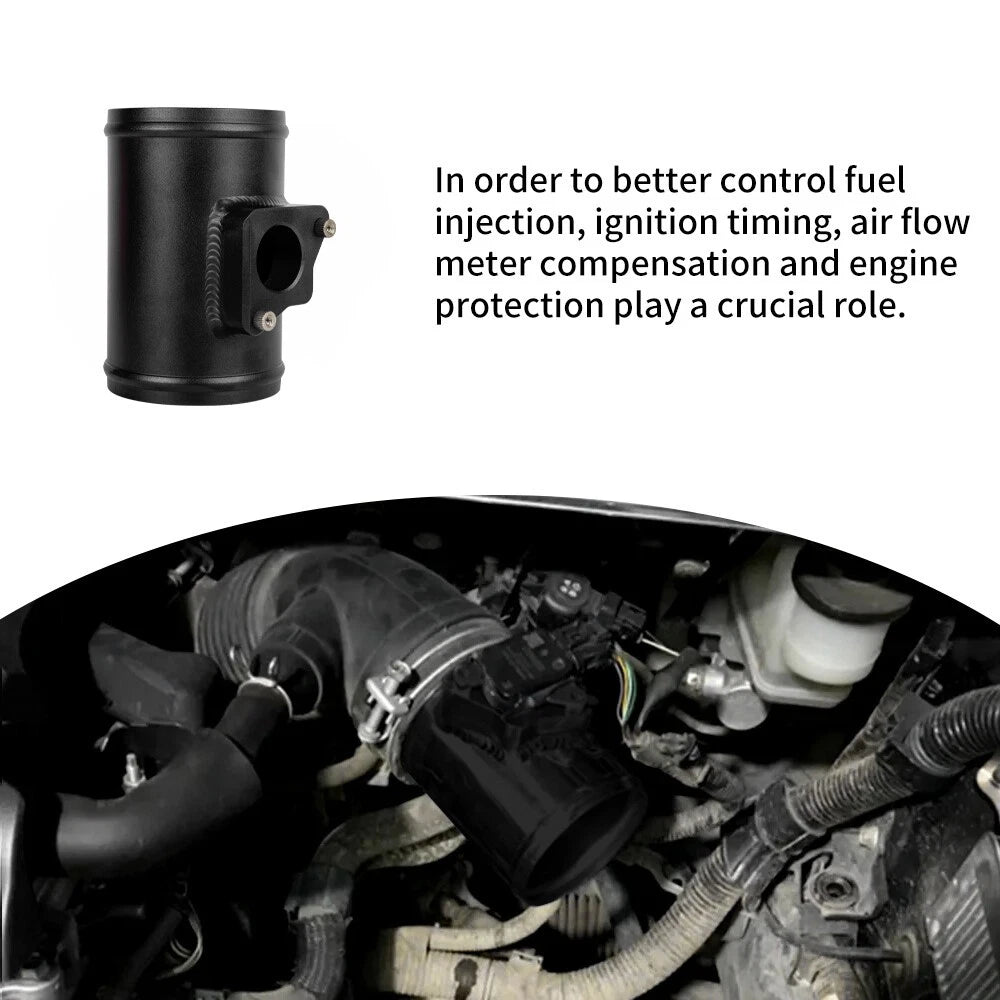 3" Black MAF Mass Air Flow Sensor Mount Adapter Tube for Subaru Suzuki