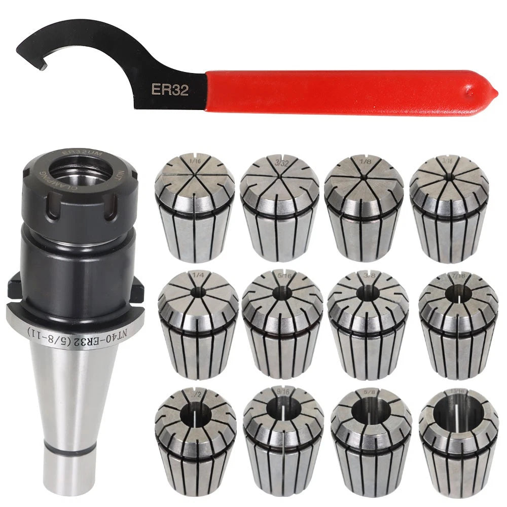 14-Piece Chuck Set for NMTB 40 (Precision Accuracy .0005")