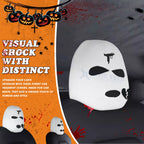 Universal Fit White Face Balaclava Scary Villain Mask Headrest Cover (Proctor)