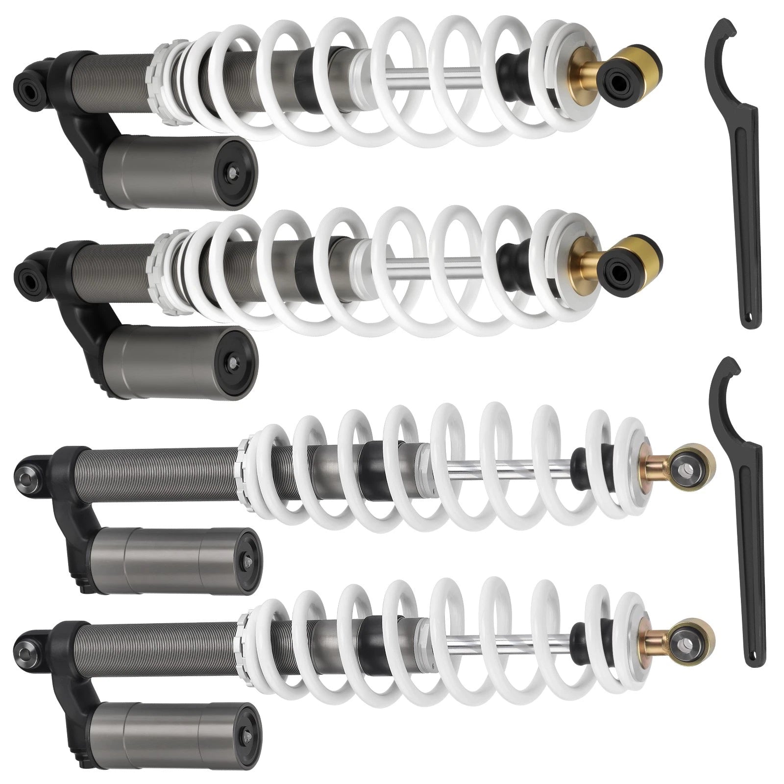 Set of 2 Front & Rear Shock Absorbers for Polaris RZR S 800 (2009–2012) 7043422 7043419