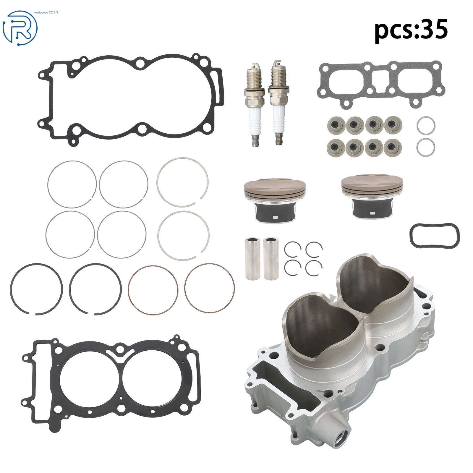 Engine Cylinder Gasket Piston Kit for Polaris RZR 1000 XP (2014-2018)