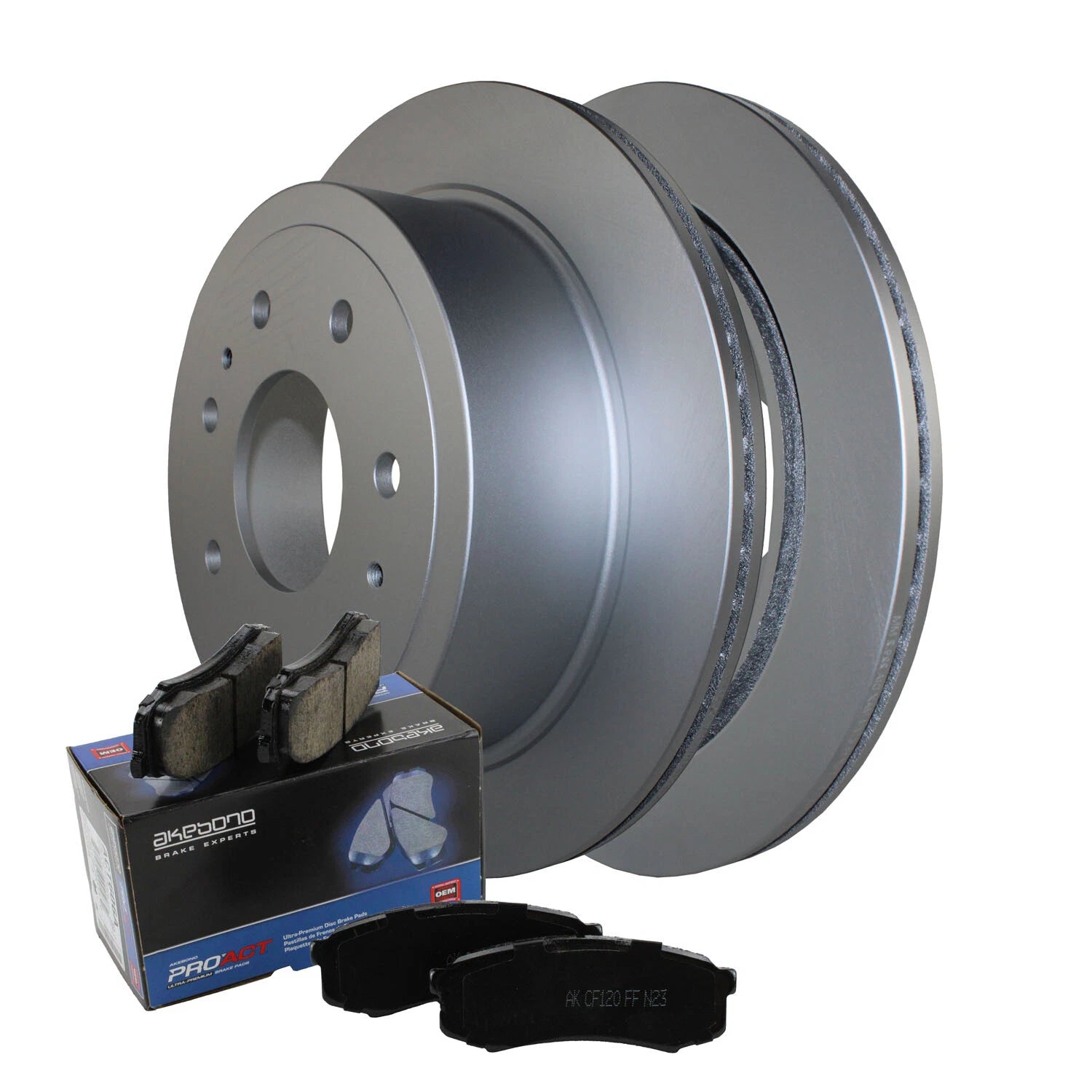 Rear Brake Kit 348mm Rotors & Akebono Pads for F-150 Mark LT (2006–2008)