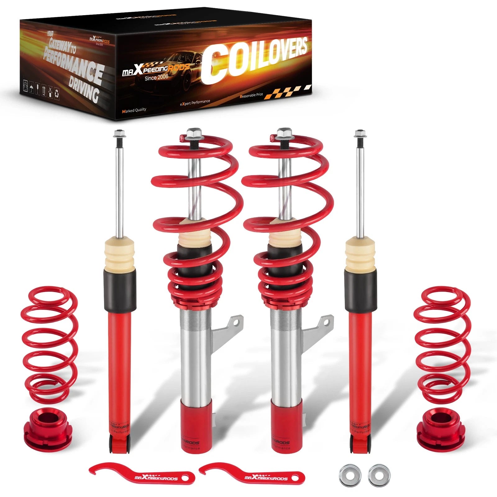 Coilover Struts for VW Golf MK5 MK6 Jetta (2006-2014) Suspension Kit