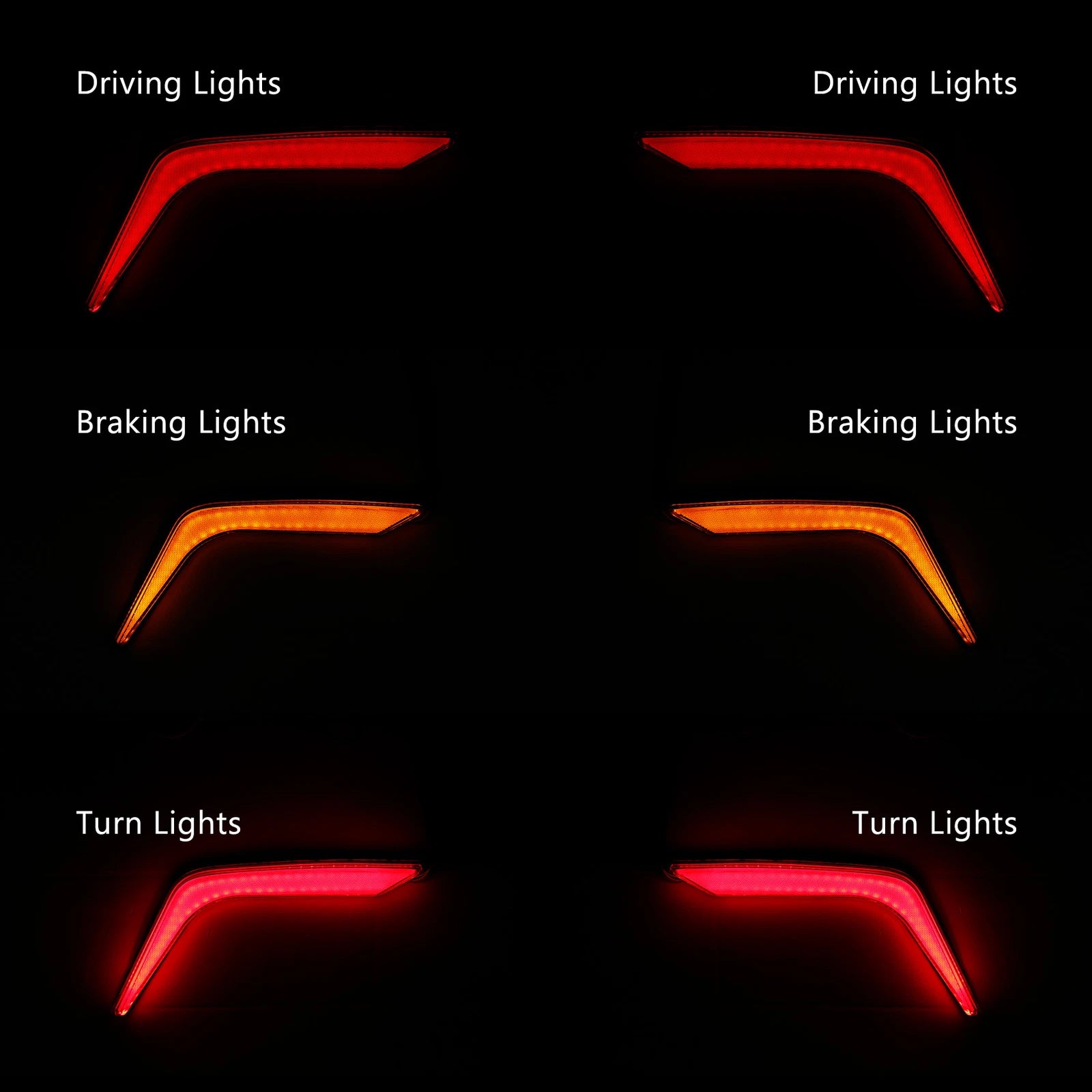 Rear Saddlebag Turn Brake Light Accents for Honda Goldwing GL1800 (2018–2024)