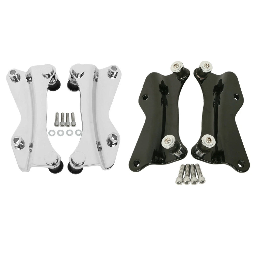 4 Point Docking Hardware Kit for Harley Street Road Glide (2014–2025) Chrome/Black
