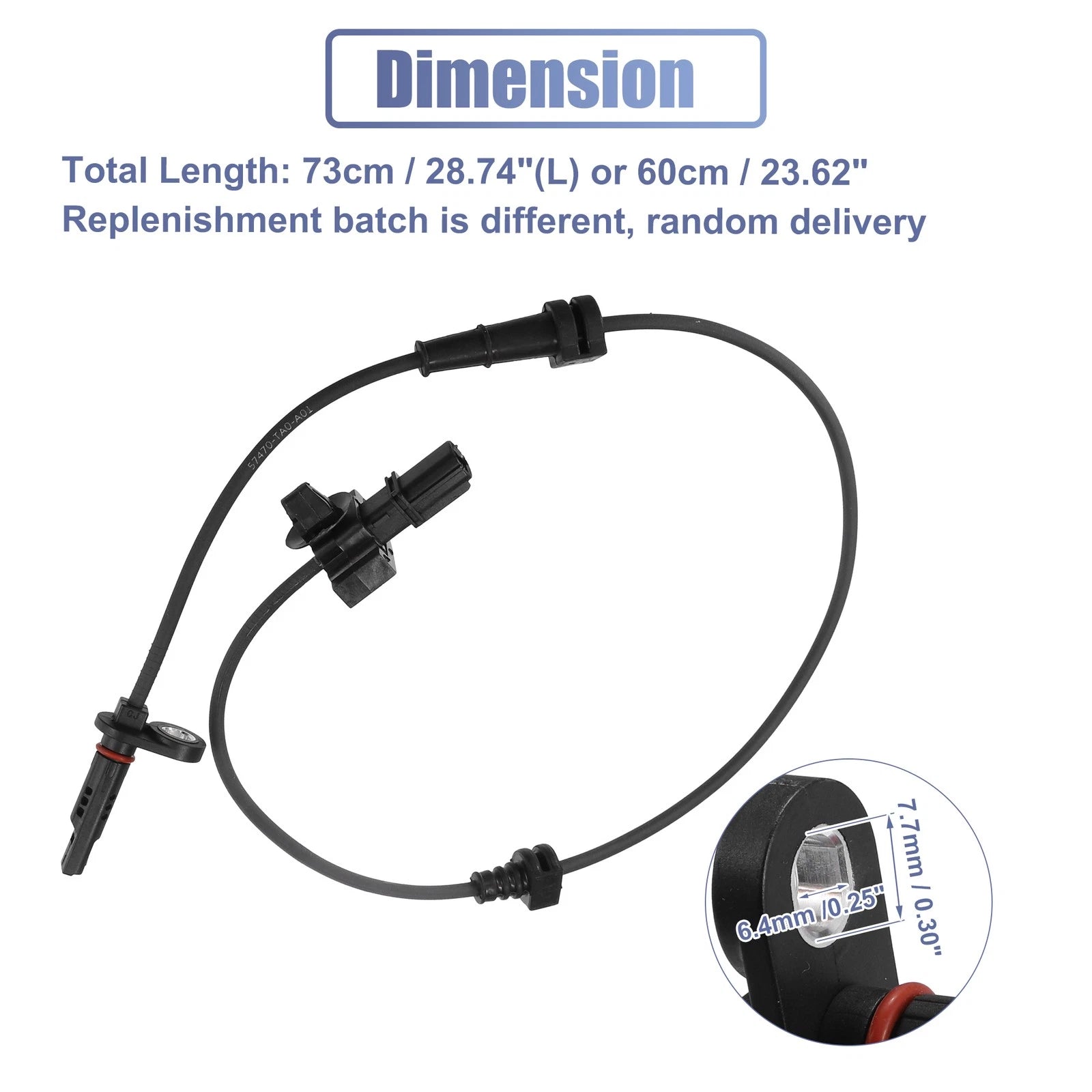 2X Rear ABS Sensor No. 57470TA0A02 for Honda Accord (2008–2012)