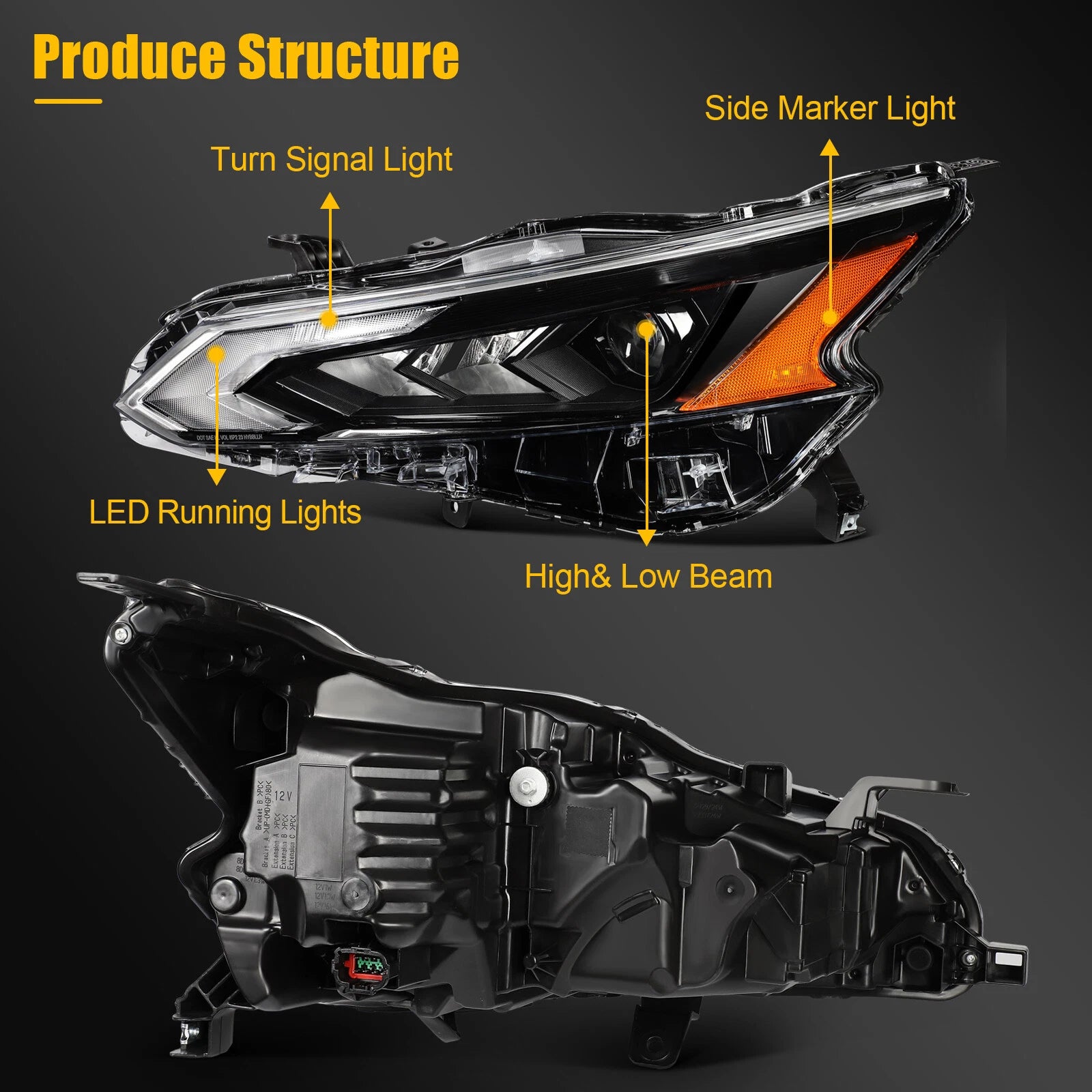 Left Driver Side LED Headlight for Nissan Altima (2023–2024)