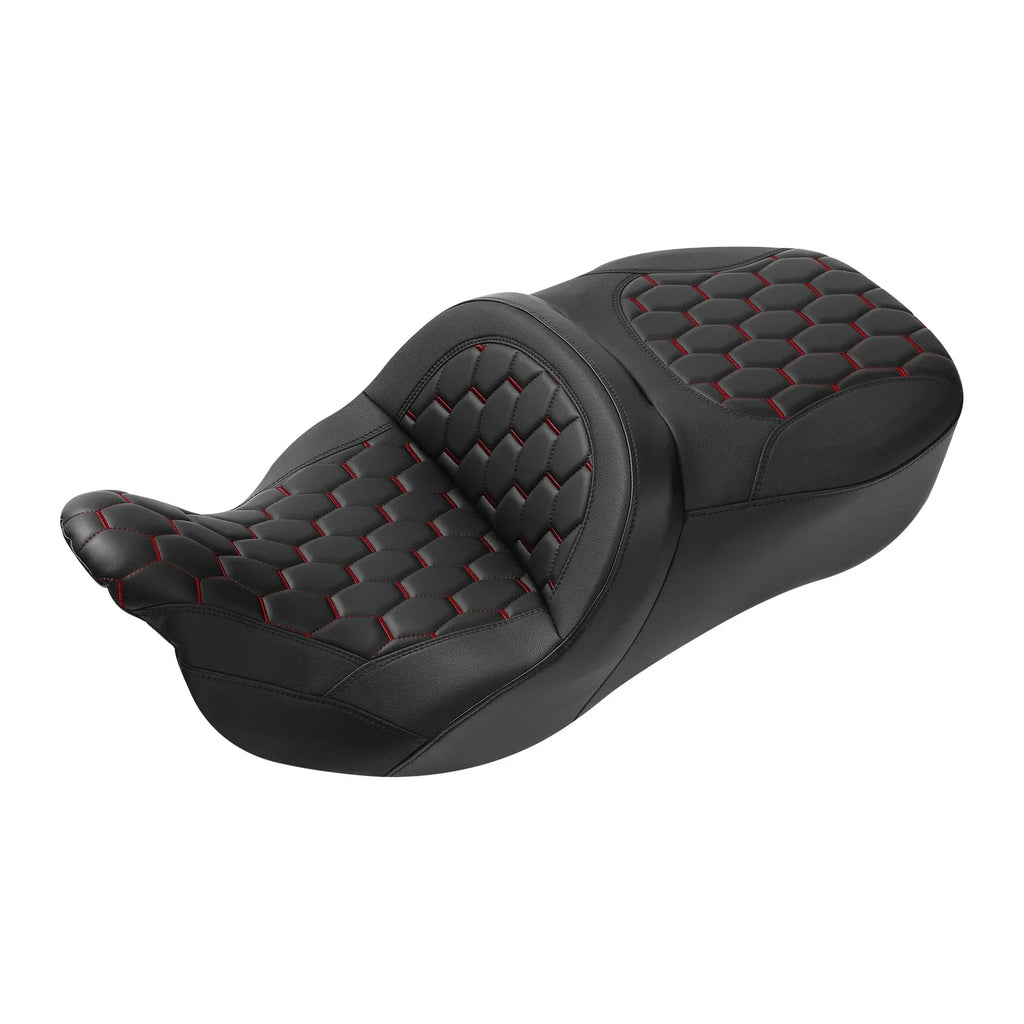 Black Driver Passenger Seat for Harley Touring Electra Tri Glide (2009-2023)