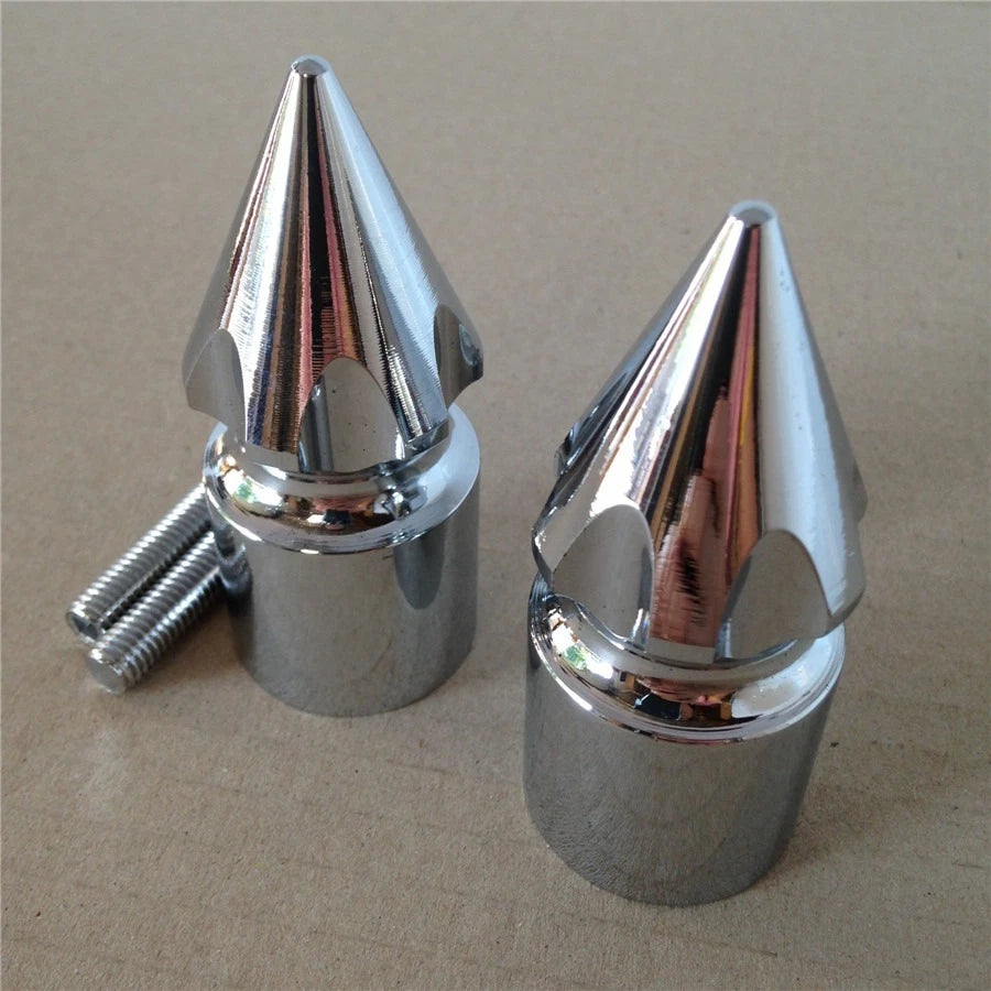 Chrome Spike Bar Ends for Kawasaki Ninja 250 500 600 ZX7 ZX9 ZX10 Z1000