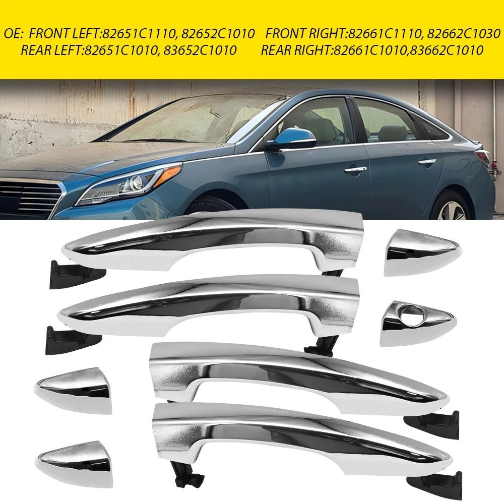 Set of 4 Exterior Door Handles for Hyundai Sonata (2015–2019)