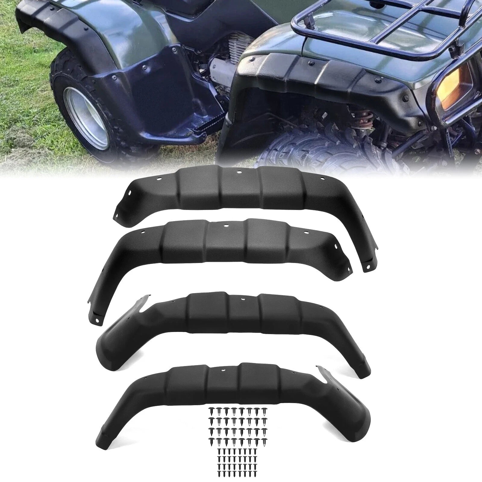 Set of 4 Fender Splash Guards for Honda Rancher TRX350TM/TE/FM/FE (2000–2003)