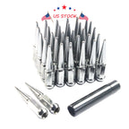 Set of 32 Chrome Spike Lug Nuts for Dodge Ram 2500 3500 (1994-2011)