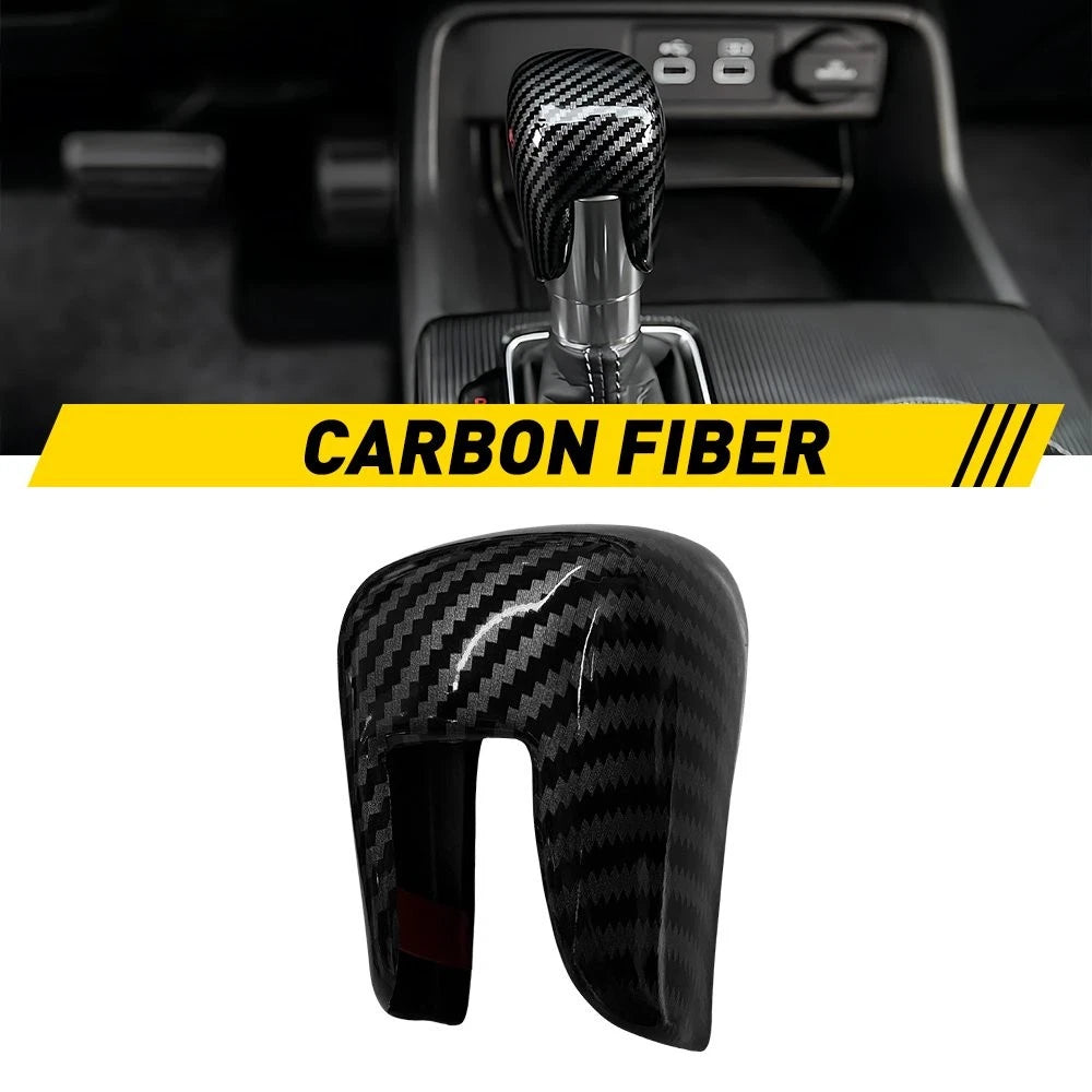 Carbon Fiber Gear Shift Knob Covers for Honda Civic CRV HRV Accord (2018–2025)