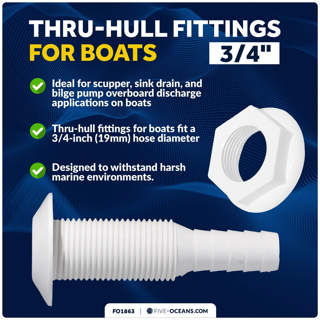 3/4" Thru-Hull Fittings for Boat (FO1863)